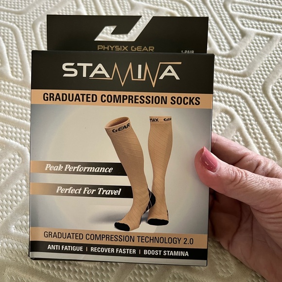 Stamina Compression Socks - Beige - Picture 1 of 4